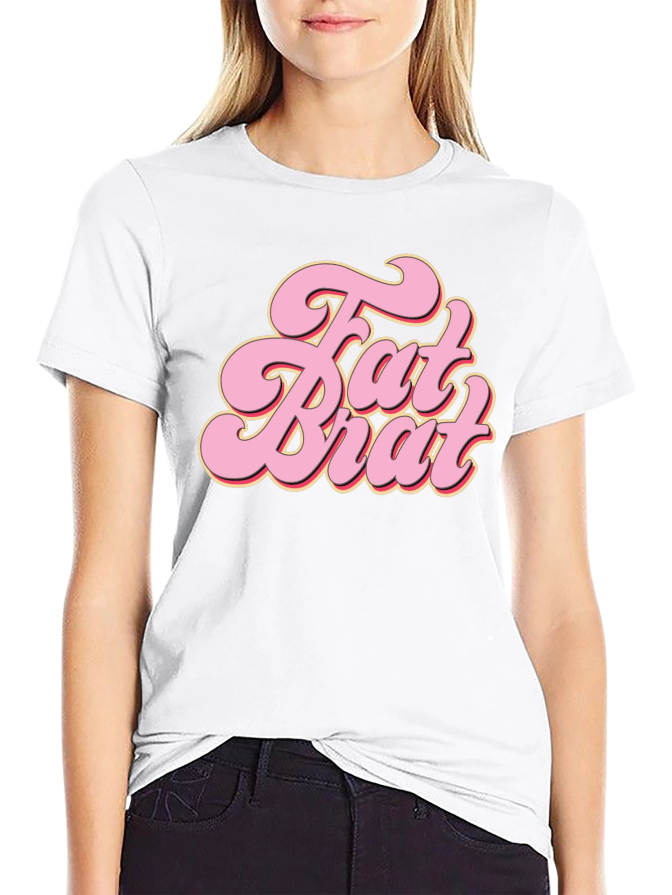 Fat Brat Graphic Tee - Retro Style Black T-Shirt