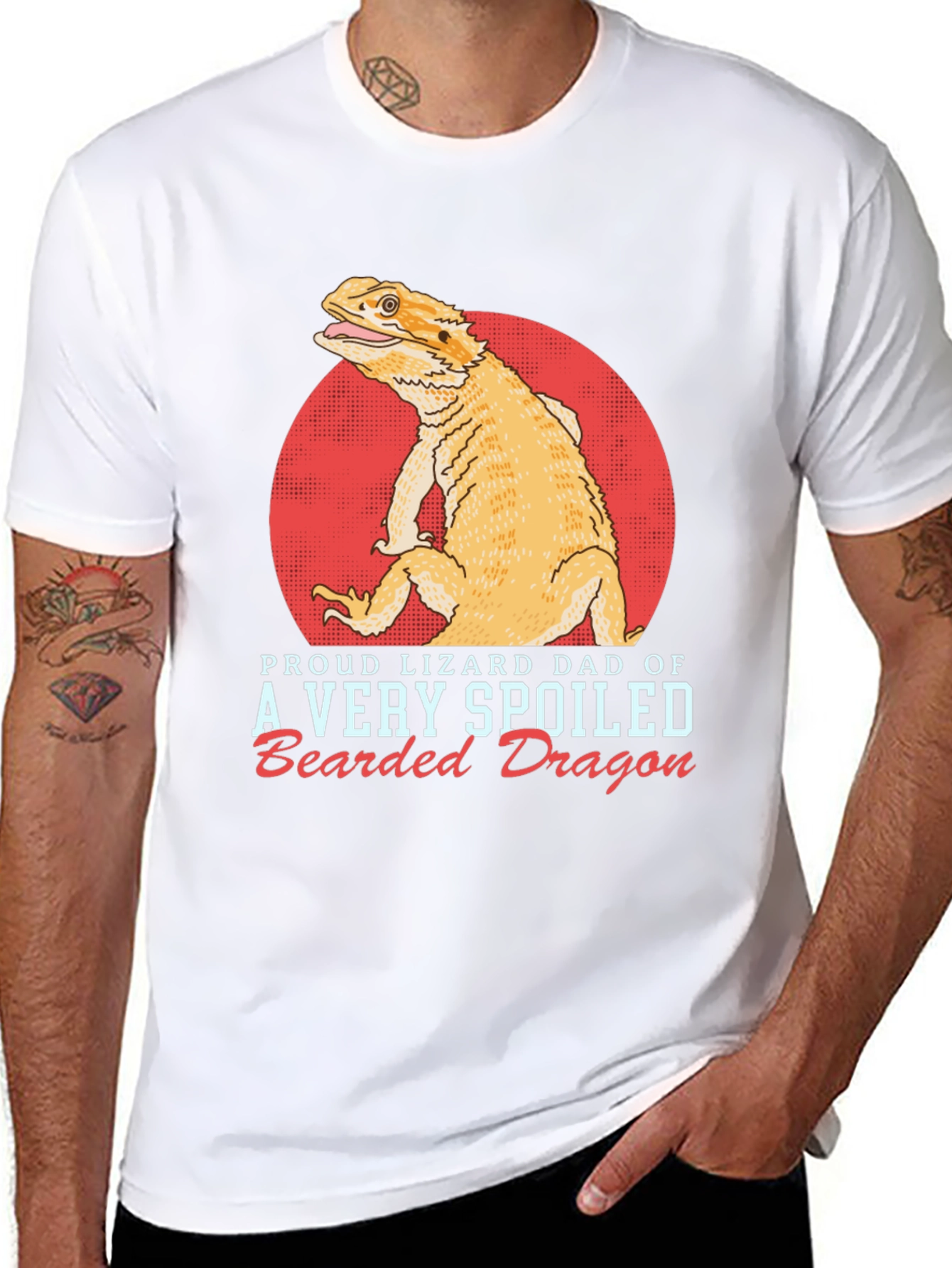 Proud Lizard Dad Bearded Dragon Graphic Tee