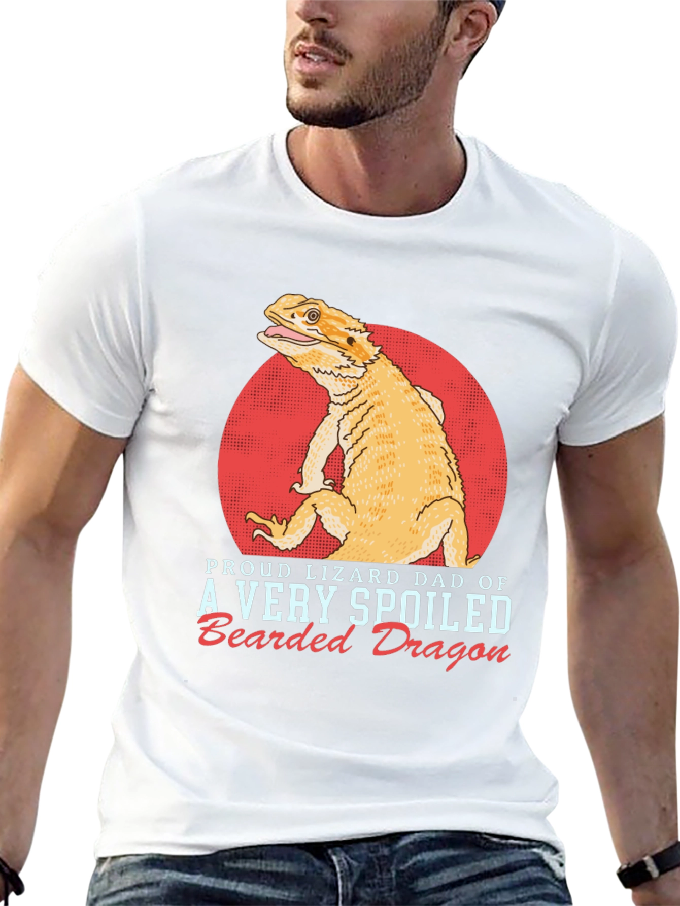 Proud Lizard Dad Bearded Dragon Graphic Tee