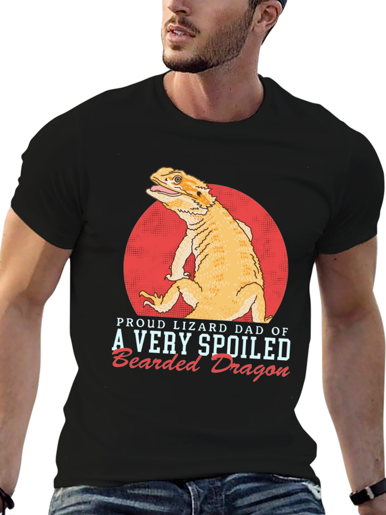 Proud Lizard Dad Bearded Dragon Graphic Tee