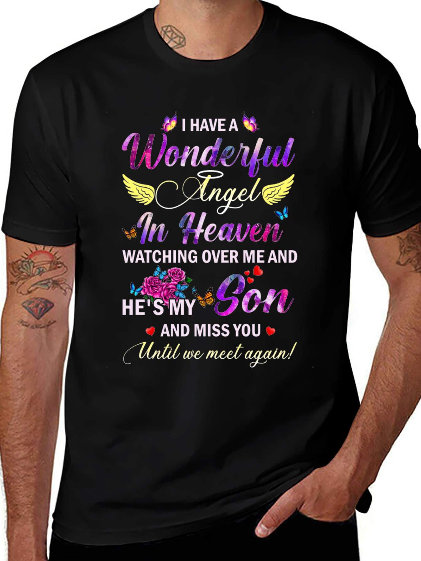 Wonderful Angel In Heaven Son Memorial T-Shirt