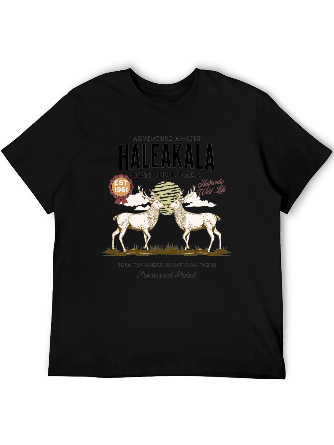 Haleakala National Park Deer Graphic T-Shirt