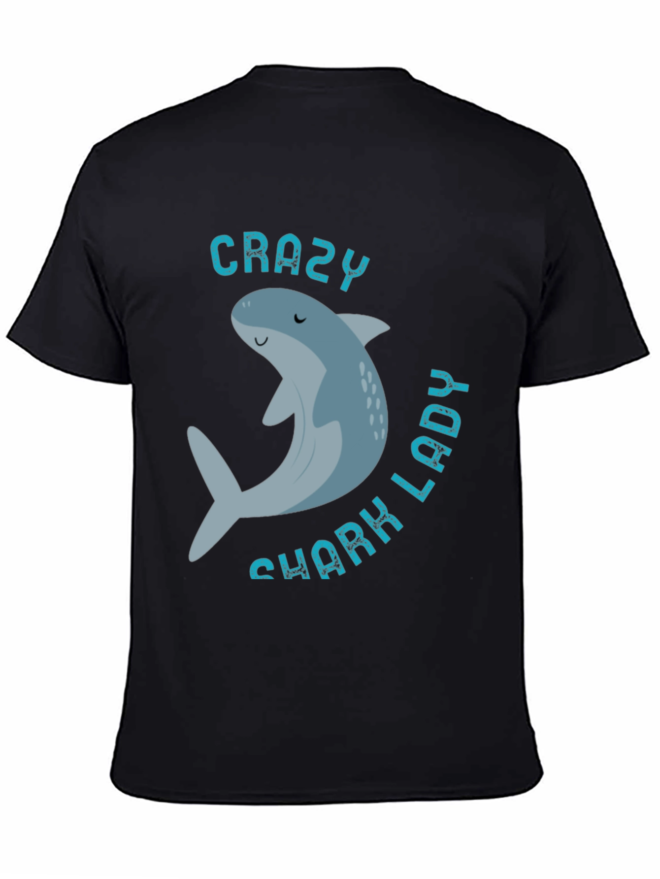 Crazy Shark Lady T-Shirt - Fun Aquatic Graphic Tee