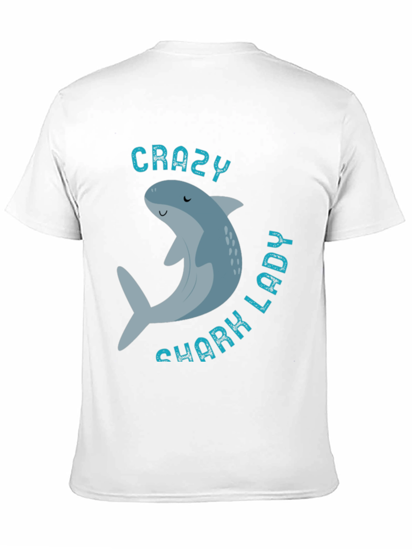 Crazy Shark Lady T-Shirt - Fun Aquatic Graphic Tee