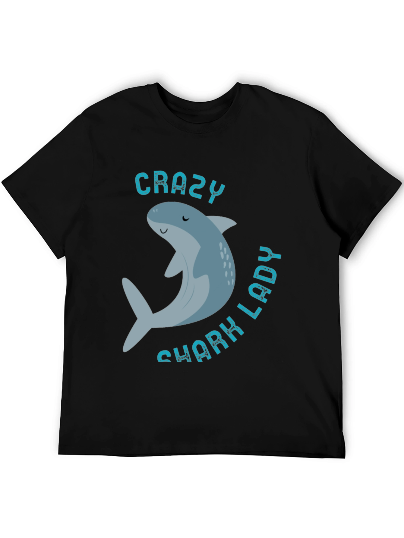 Crazy Shark Lady T-Shirt - Fun Aquatic Graphic Tee