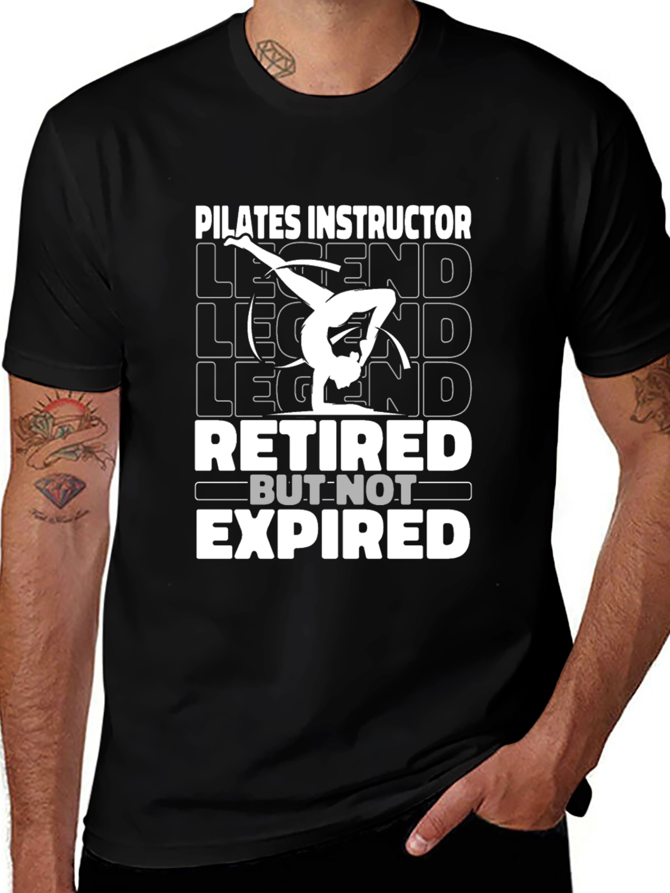 Pilates Instructor Retired Legend Graphic T-Shirt