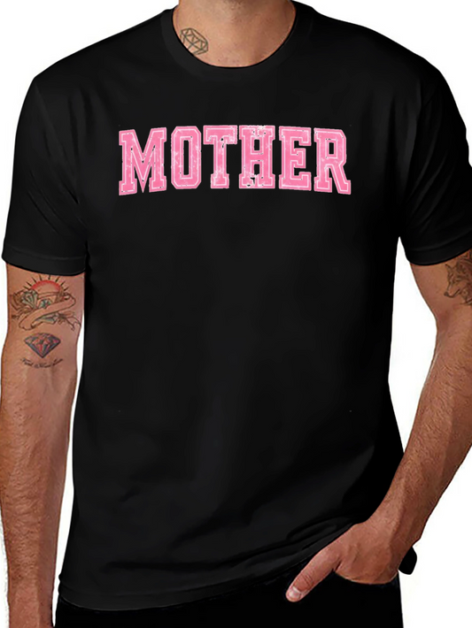 Mother Graphic T-Shirt - Pink Lettering