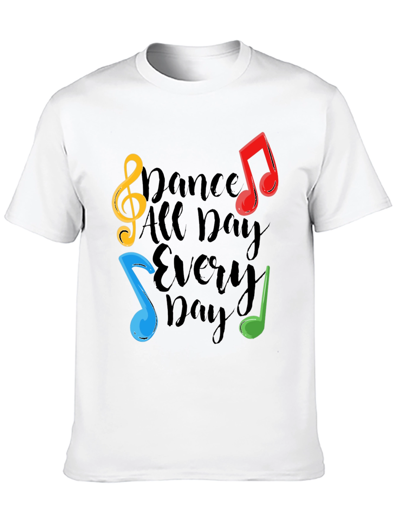 Dance All Day T-Shirt - Musical Notes Graphic Tee