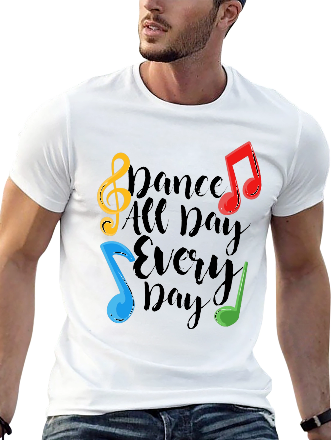 Dance All Day T-Shirt - Musical Notes Graphic Tee