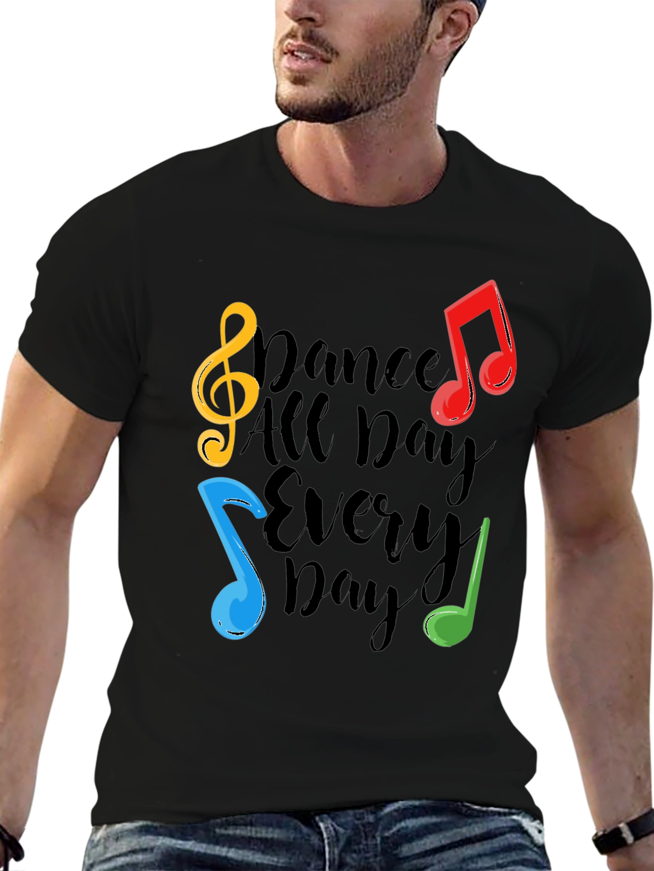 Dance All Day T-Shirt - Musical Notes Graphic Tee