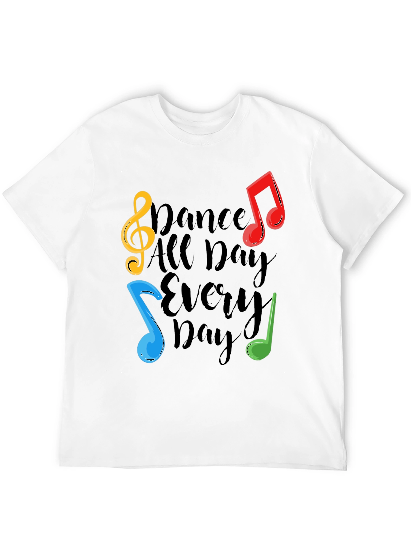 Dance All Day T-Shirt - Musical Notes Graphic Tee