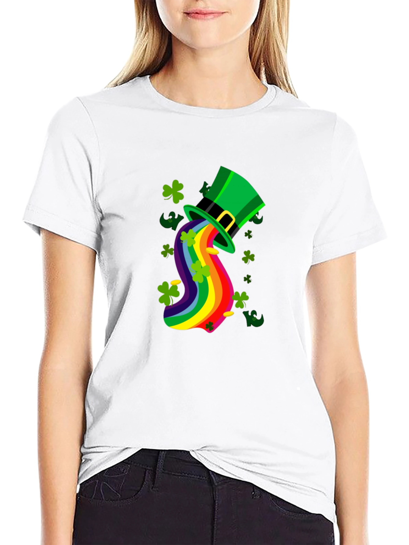 St. Patricks Day Rainbow Hat Tee