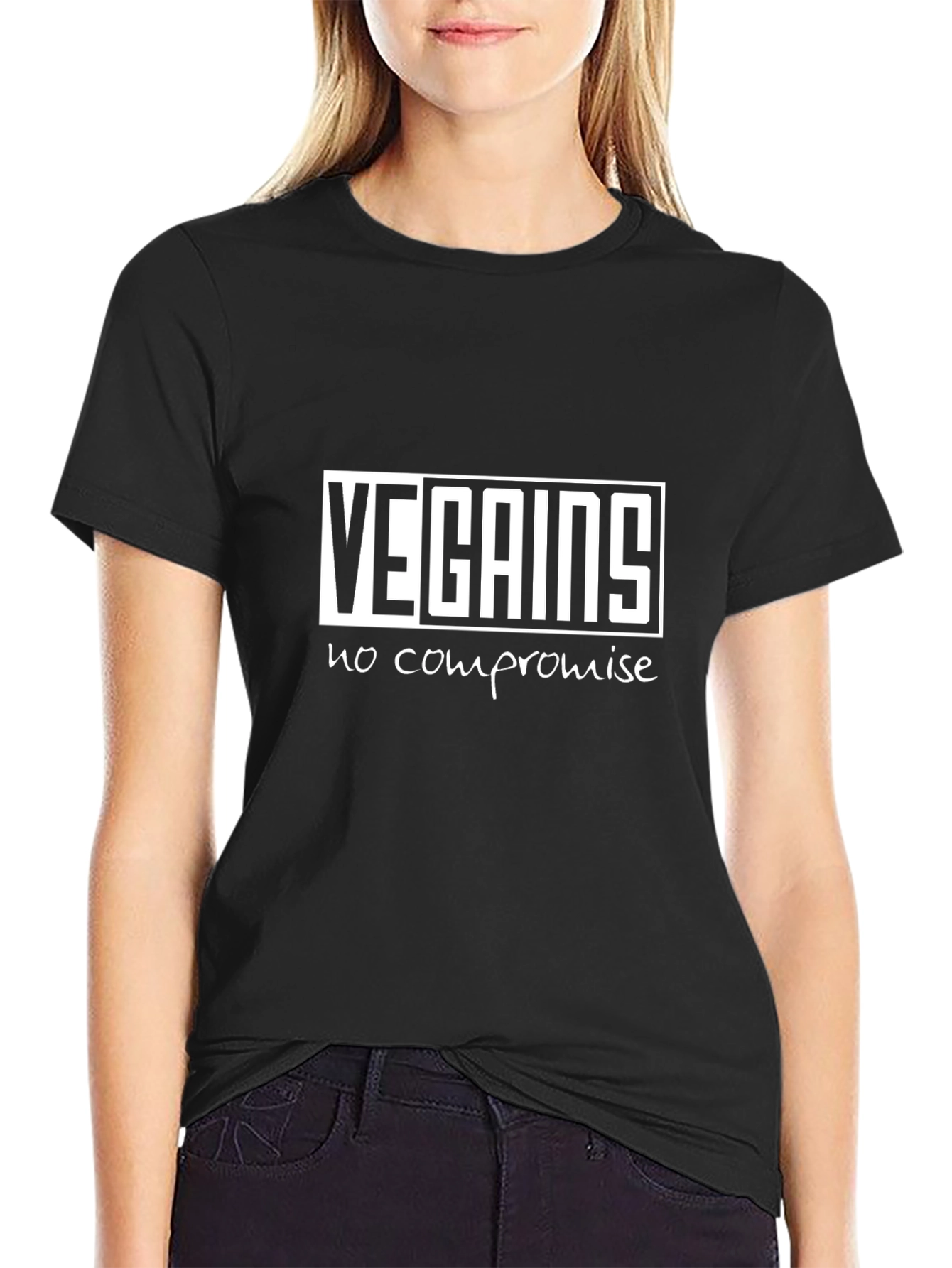 Vegains No Compromise Black T-Shirt