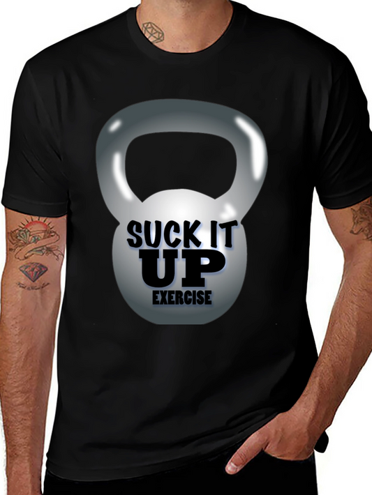 Suck It Up Exercise Kettlebell Graphic Tee