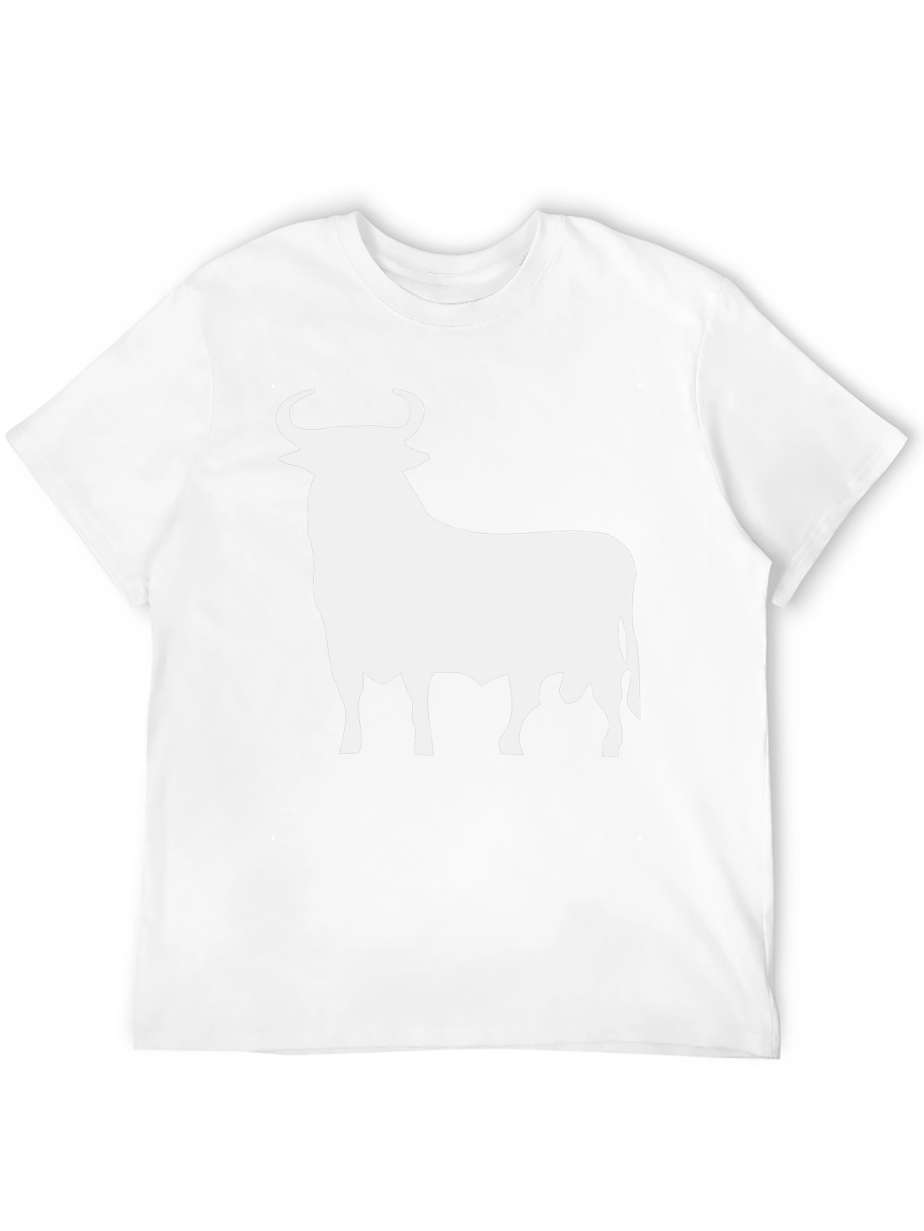 Bull Silhouette Graphic Tee - Stylish Mens Black T-Shirt