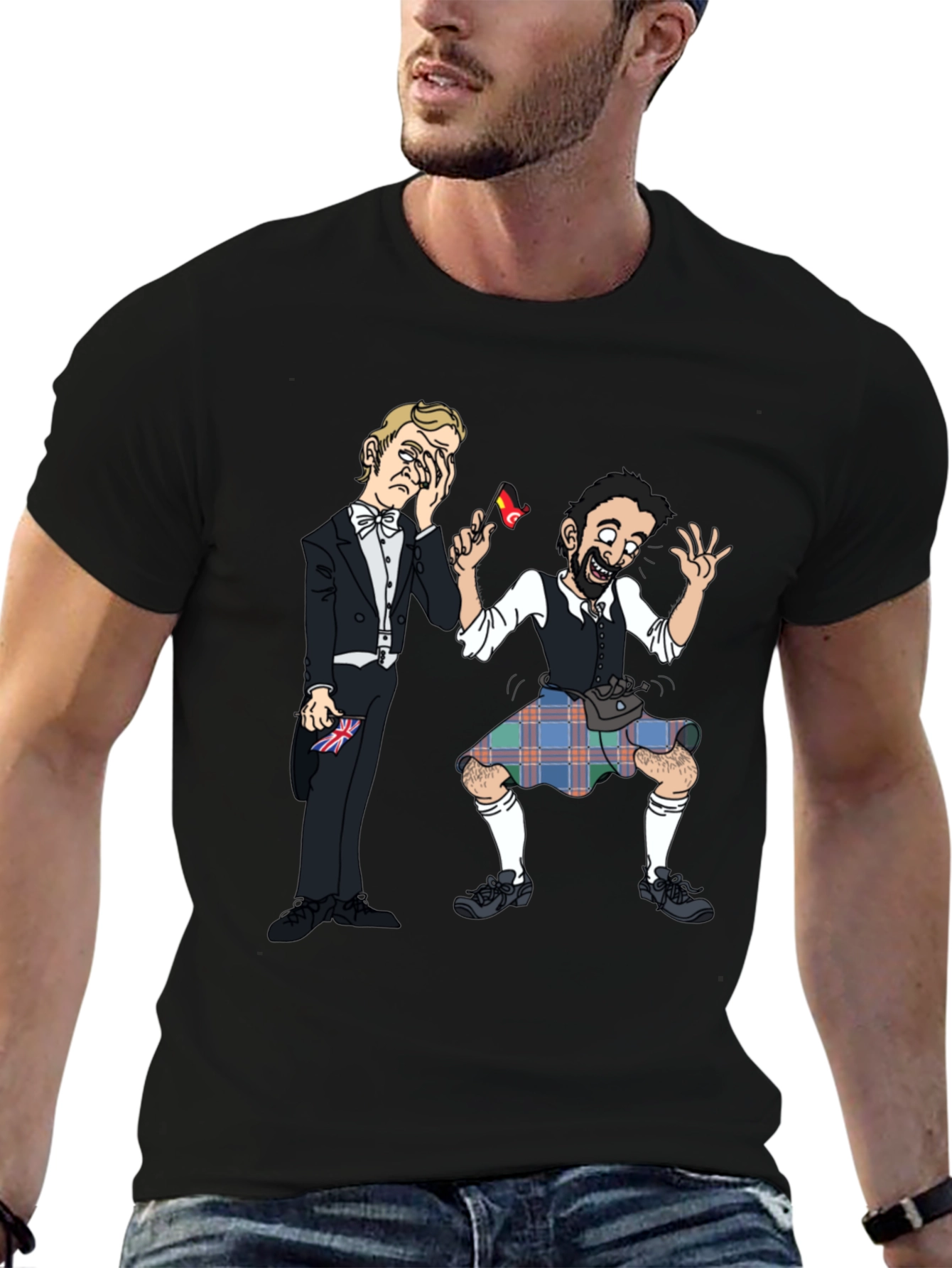 Humorous Cartoon Graphic Tee