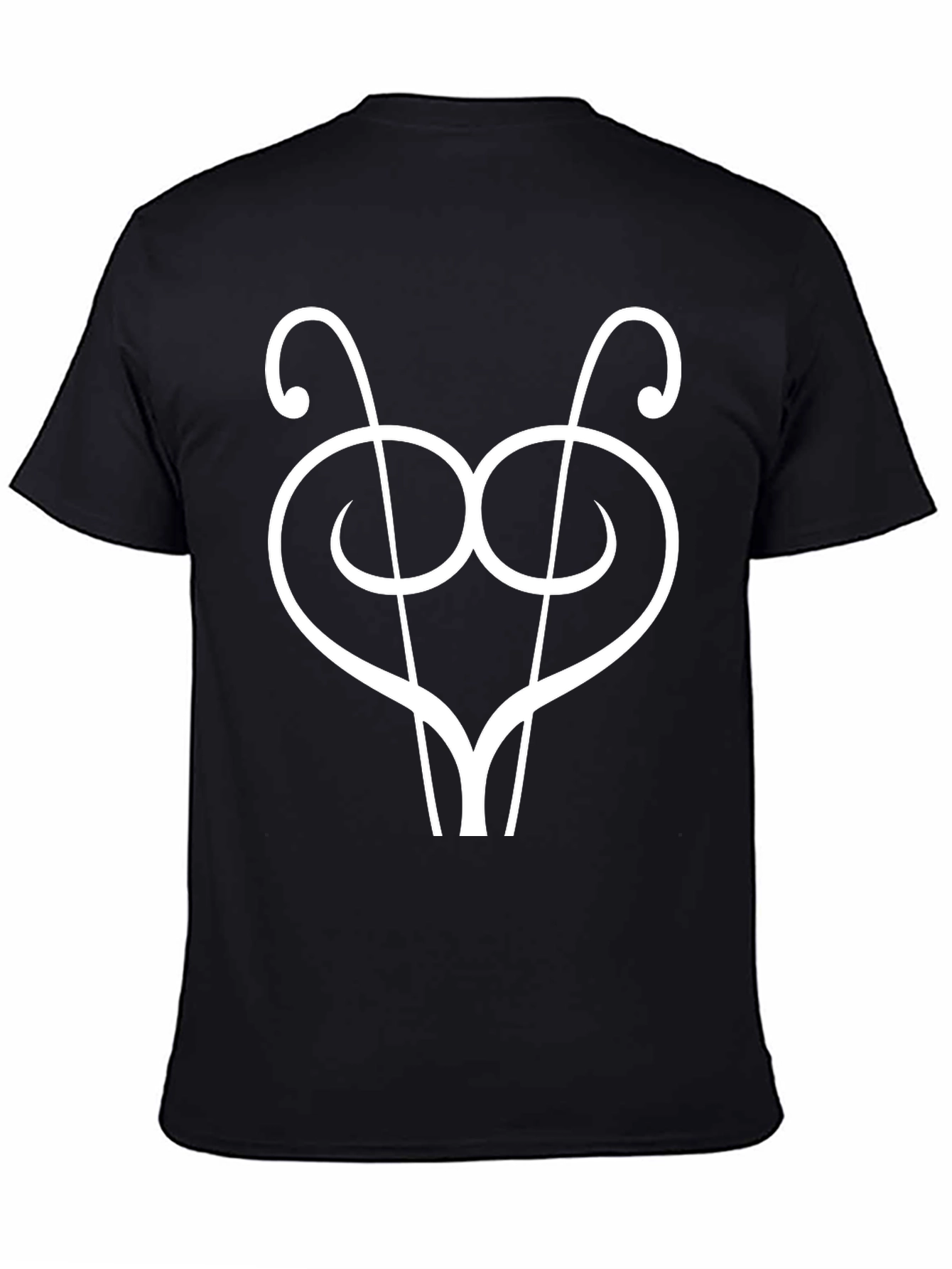 Abstract Ant T-Shirt - Black Cotton Graphic Tee