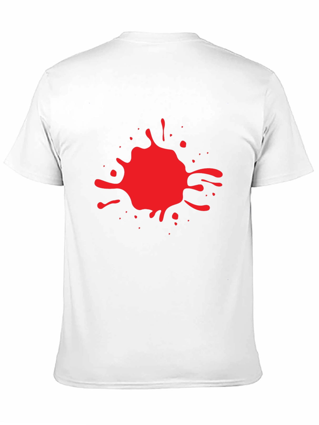 Black T-Shirt with Red Splatter Design