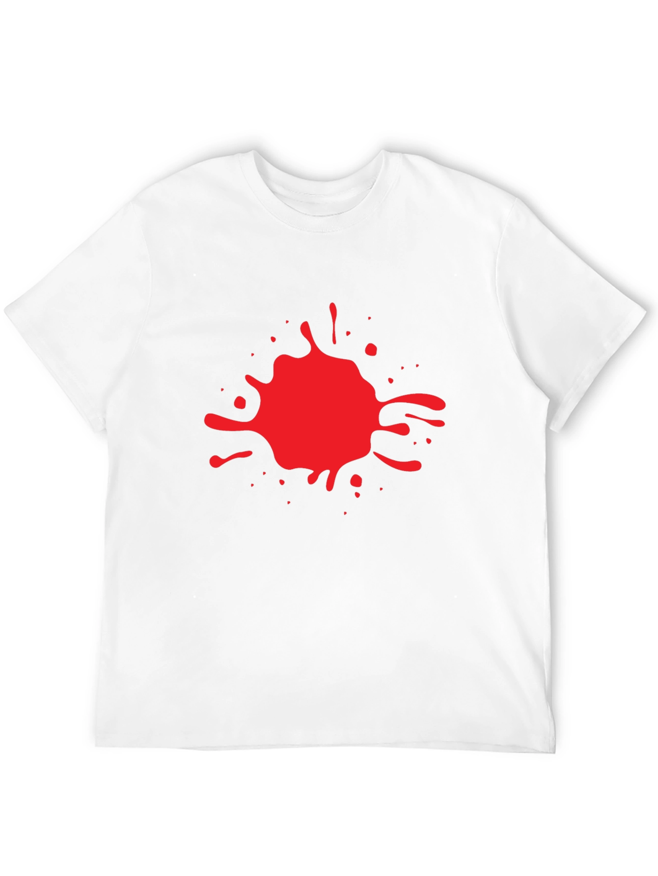 Black T-Shirt with Red Splatter Design