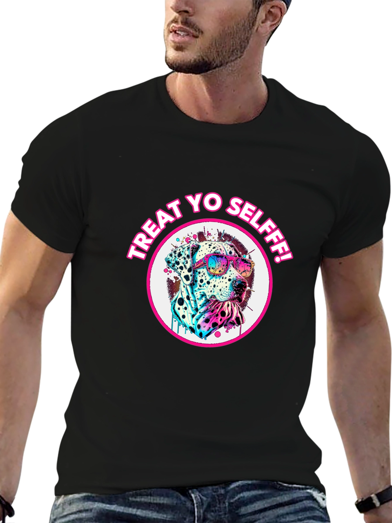Treat Yo Self Dalmatian T-Shirt - Cool Dog Tee