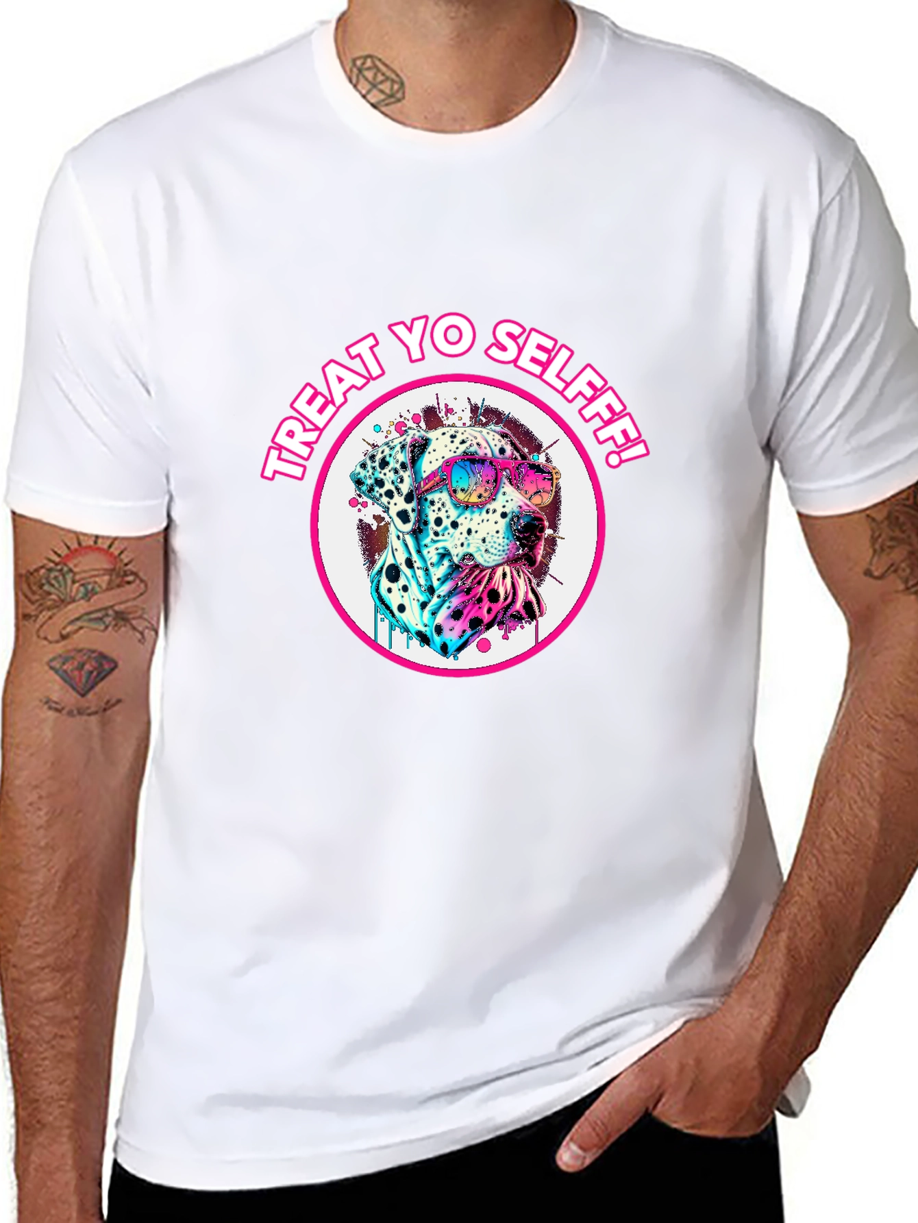 Treat Yo Self Dalmatian T-Shirt - Cool Dog Tee