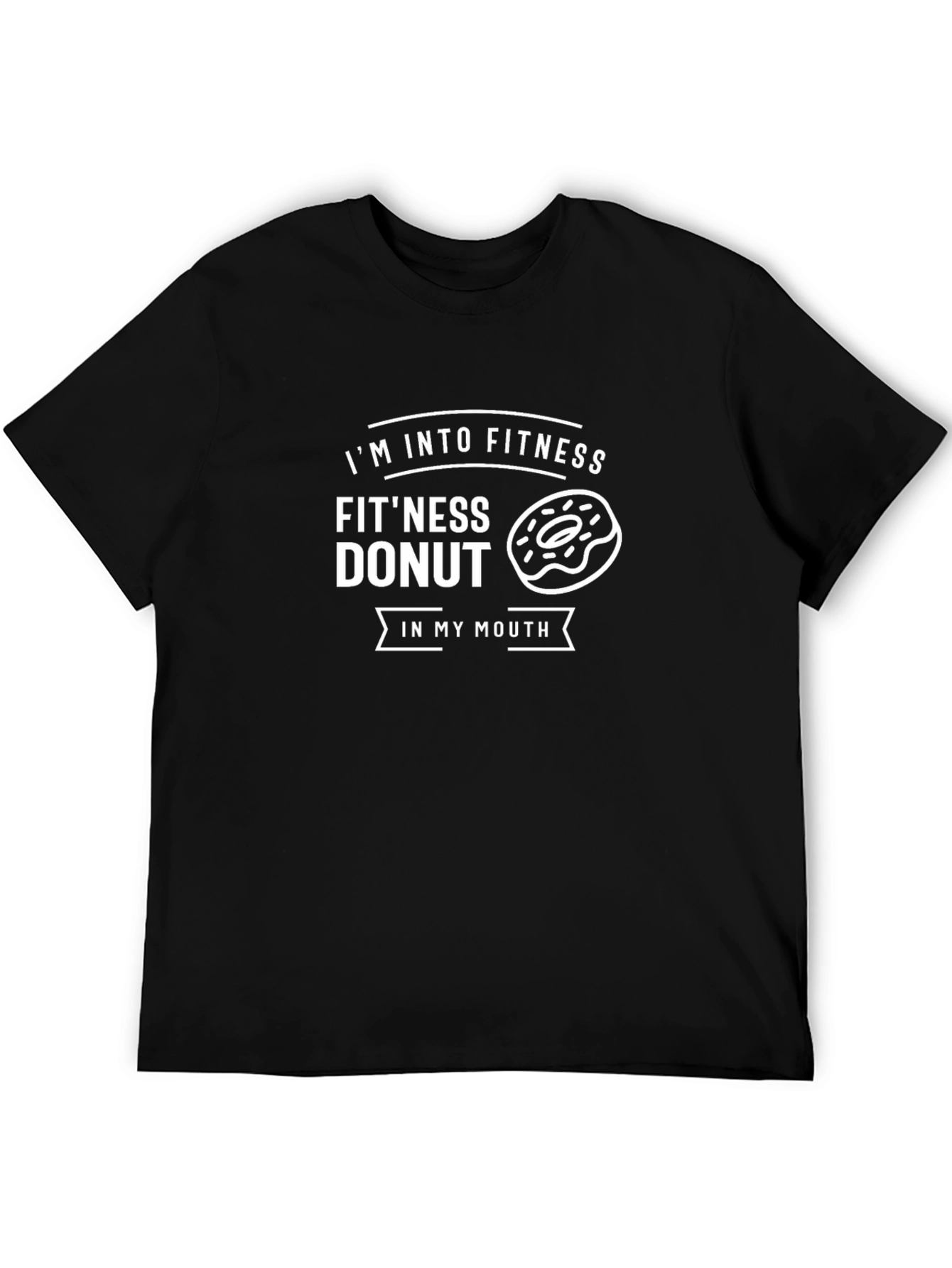 Fitness Donut Graphic T-Shirt - Funny Workout Tee