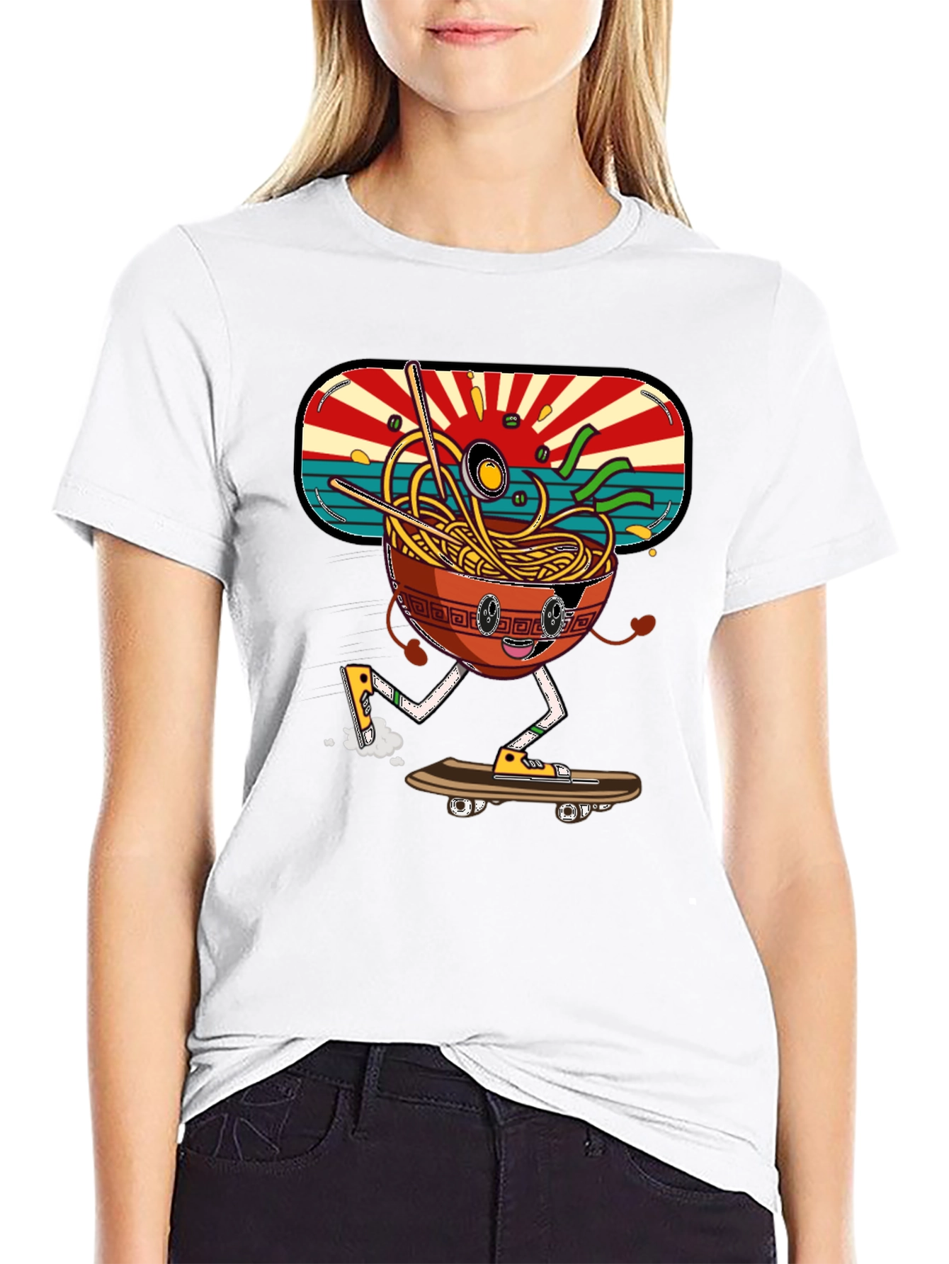 Ramen Skateboarder Graphic Tee