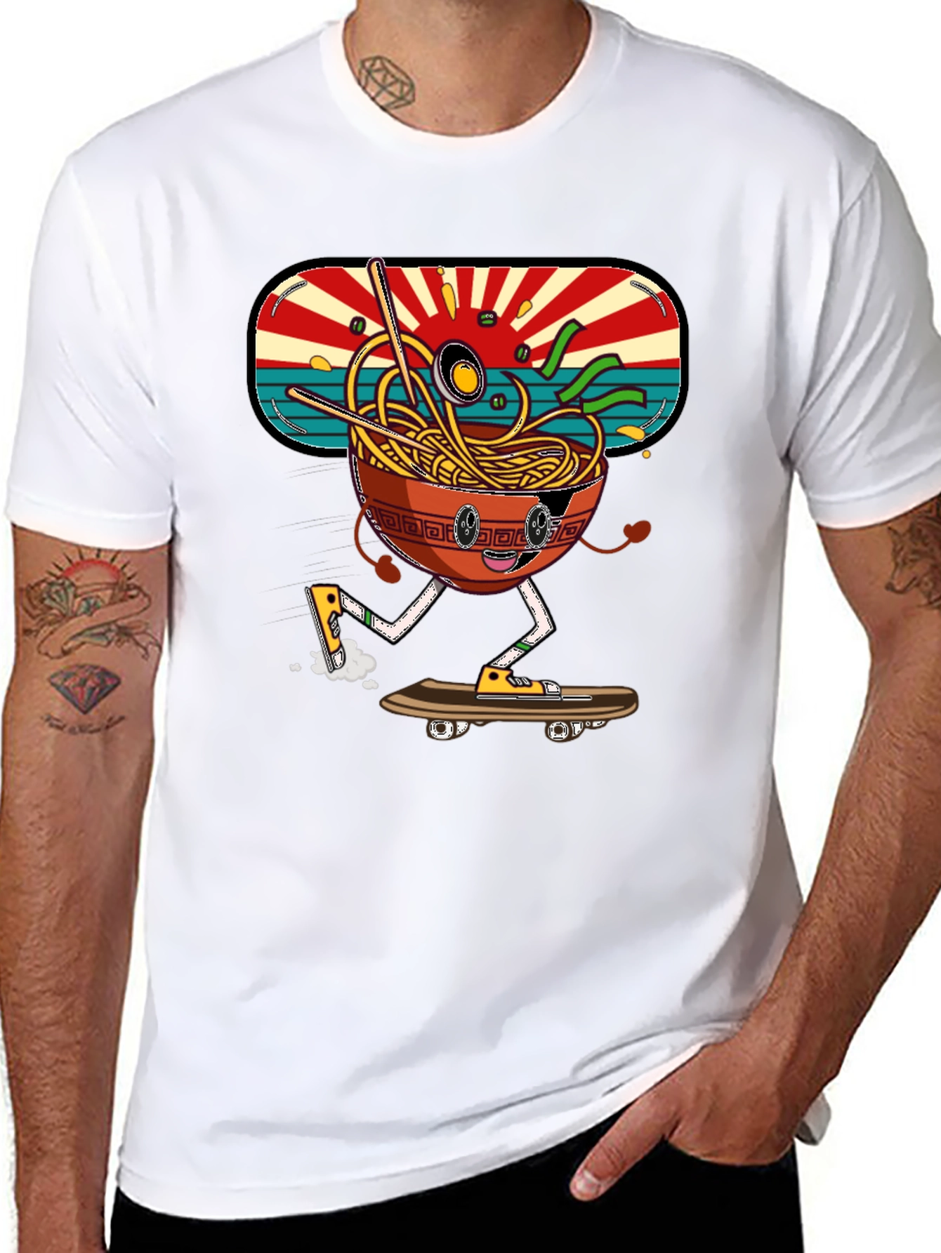 Ramen Skateboarder Graphic Tee