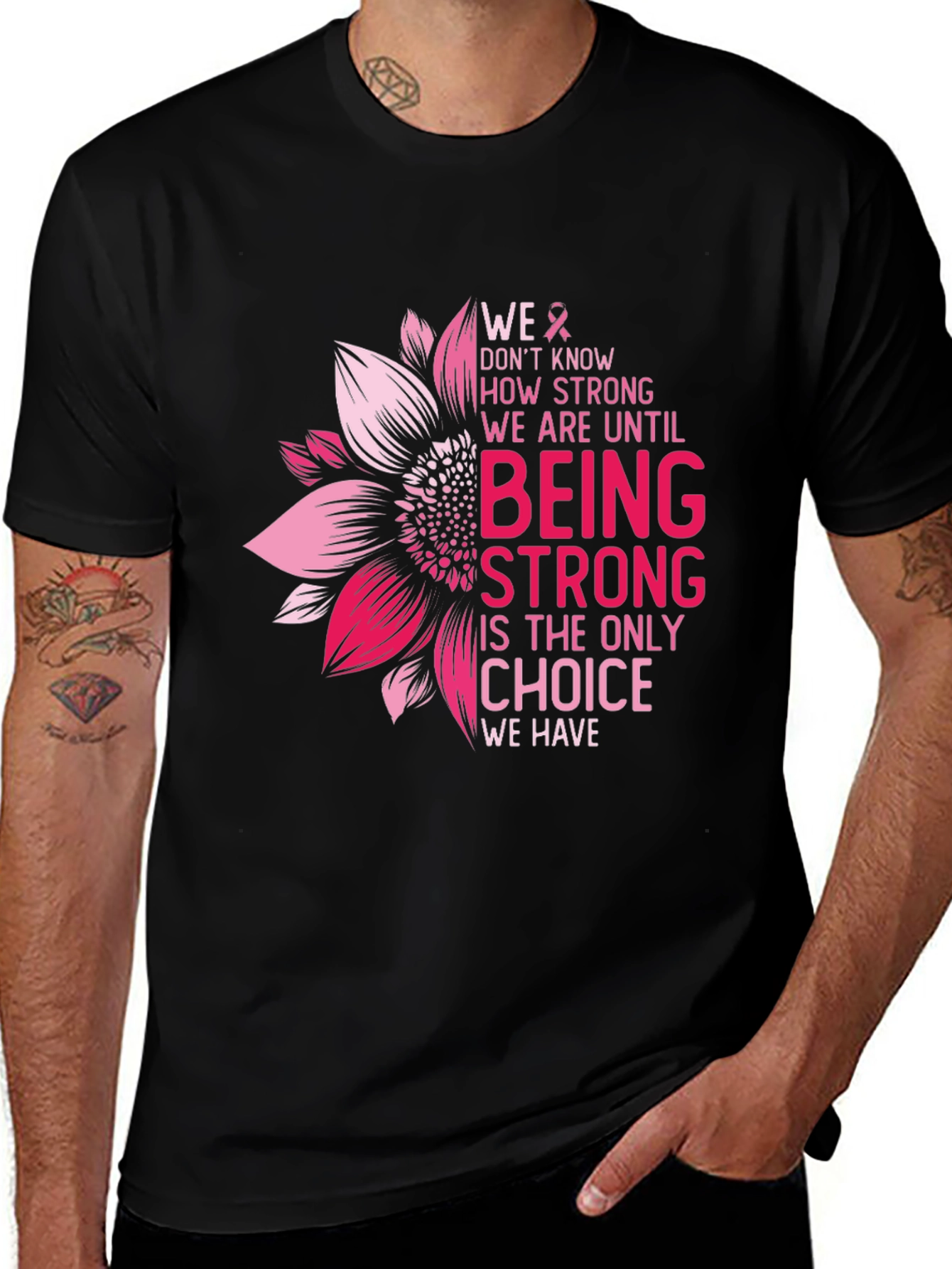 Breast Cancer Awareness Strong Choice Graphic Tee