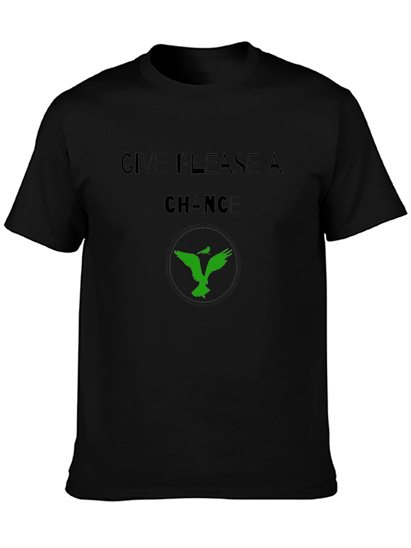 Give Chance Graphic Tee - Soft Black Cotton Shirt