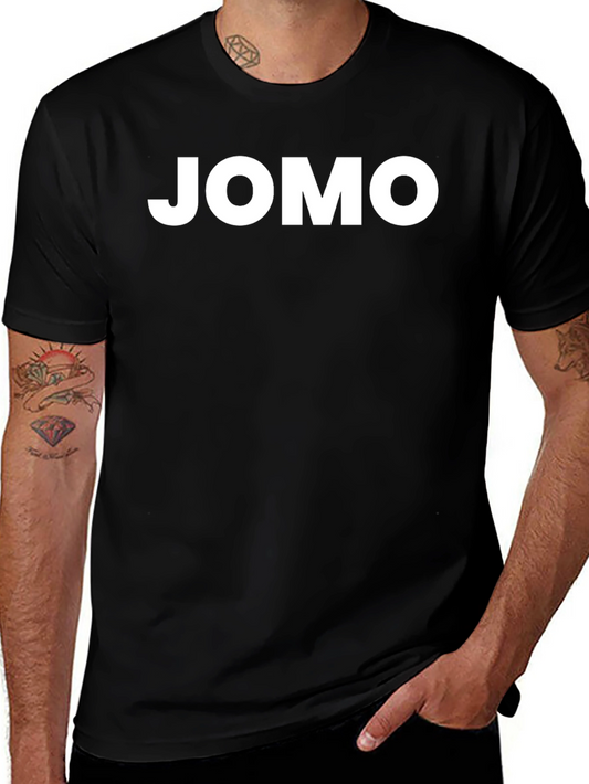 JOMO Graphic Tee - Black Crew Neck T-Shirt
