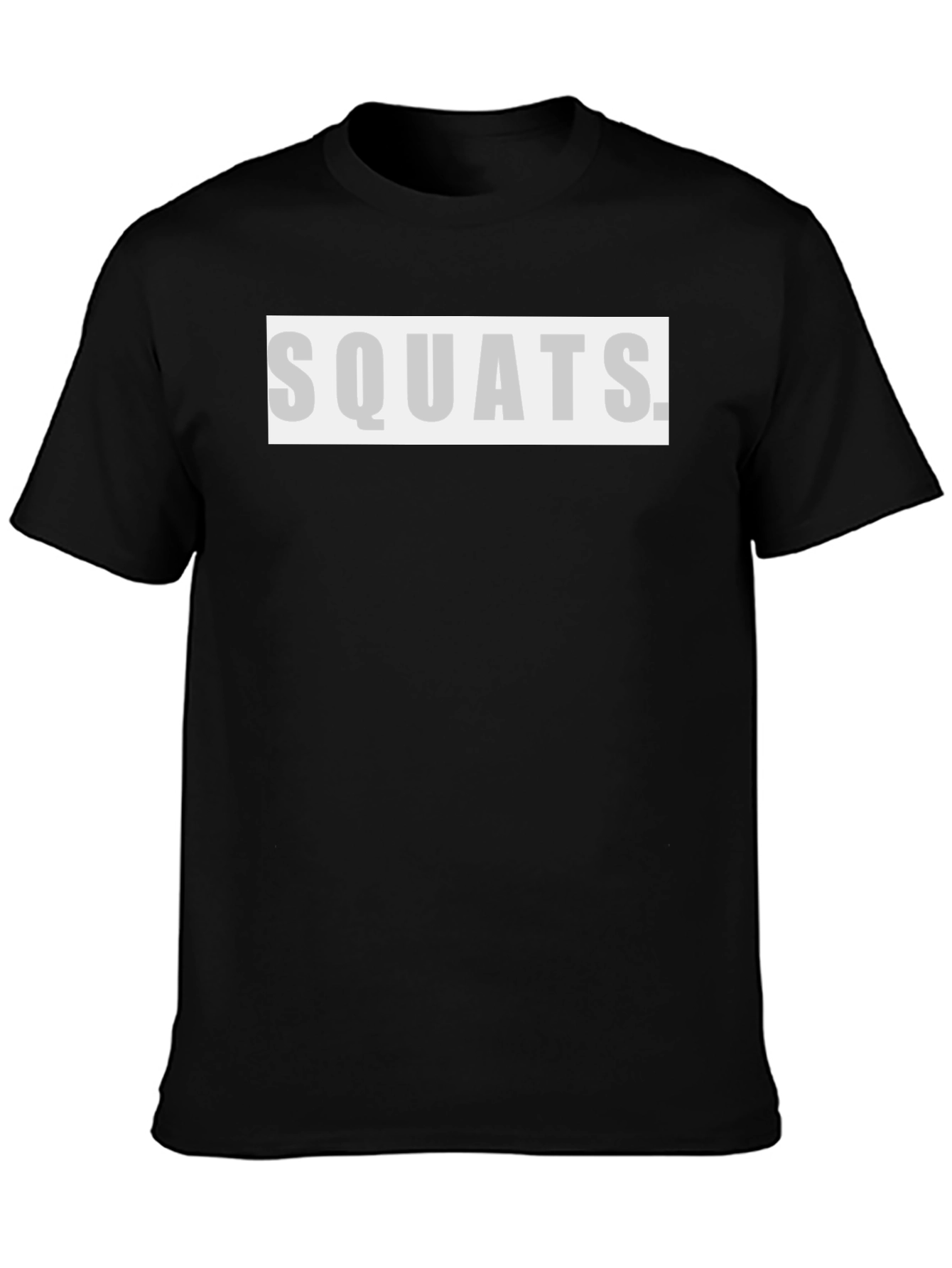 Squats T-Shirt - Black Gym Workout Tee