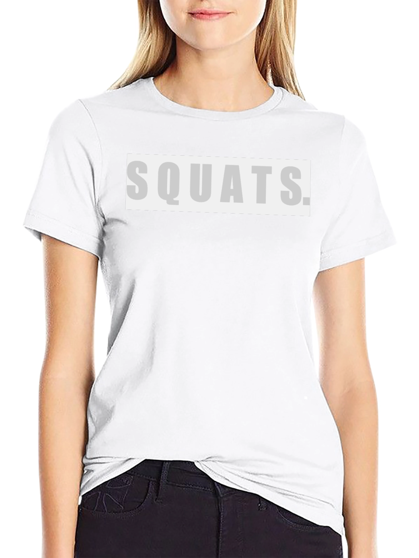 Squats T-Shirt - Black Gym Workout Tee