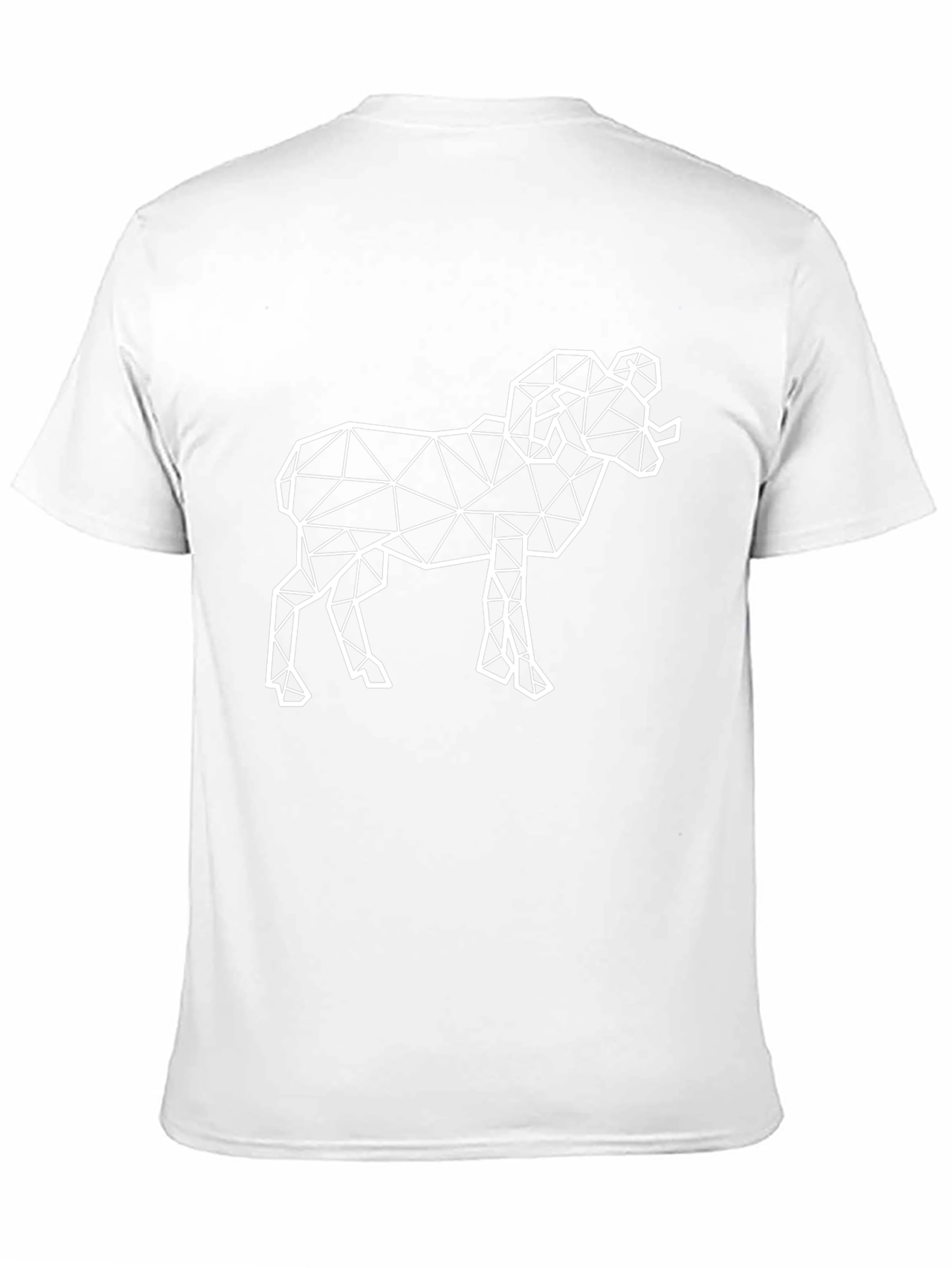 Geometric Ram Graphic Tee - Black