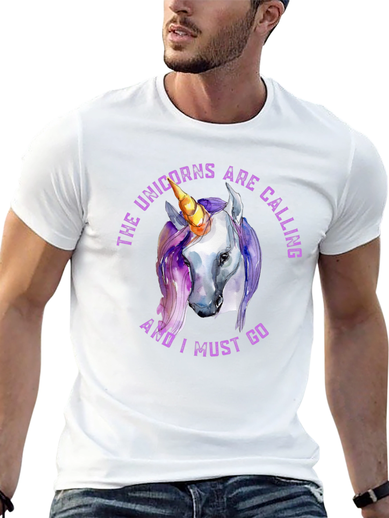 Unicorns are Calling Black T-Shirt