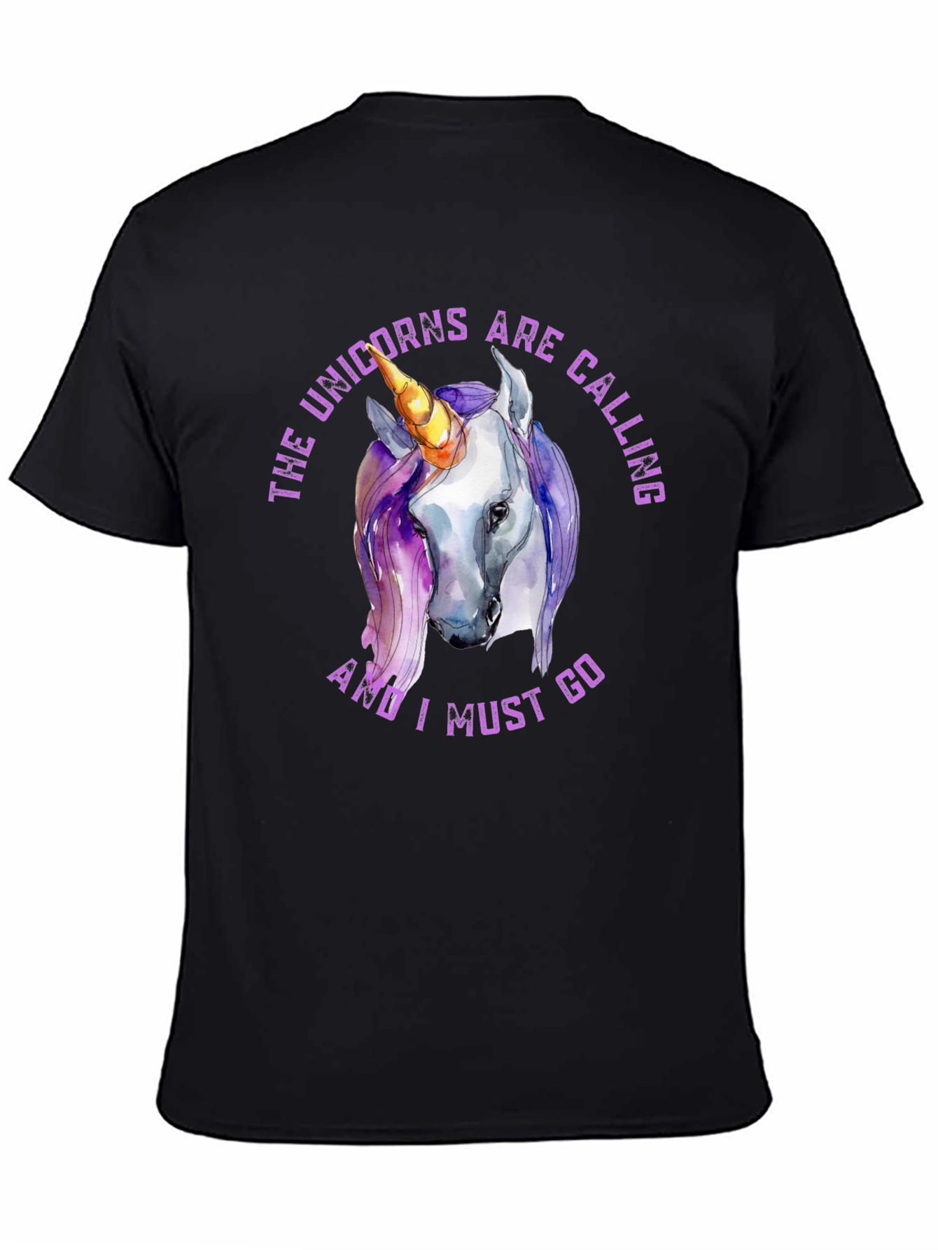 Unicorns are Calling Black T-Shirt