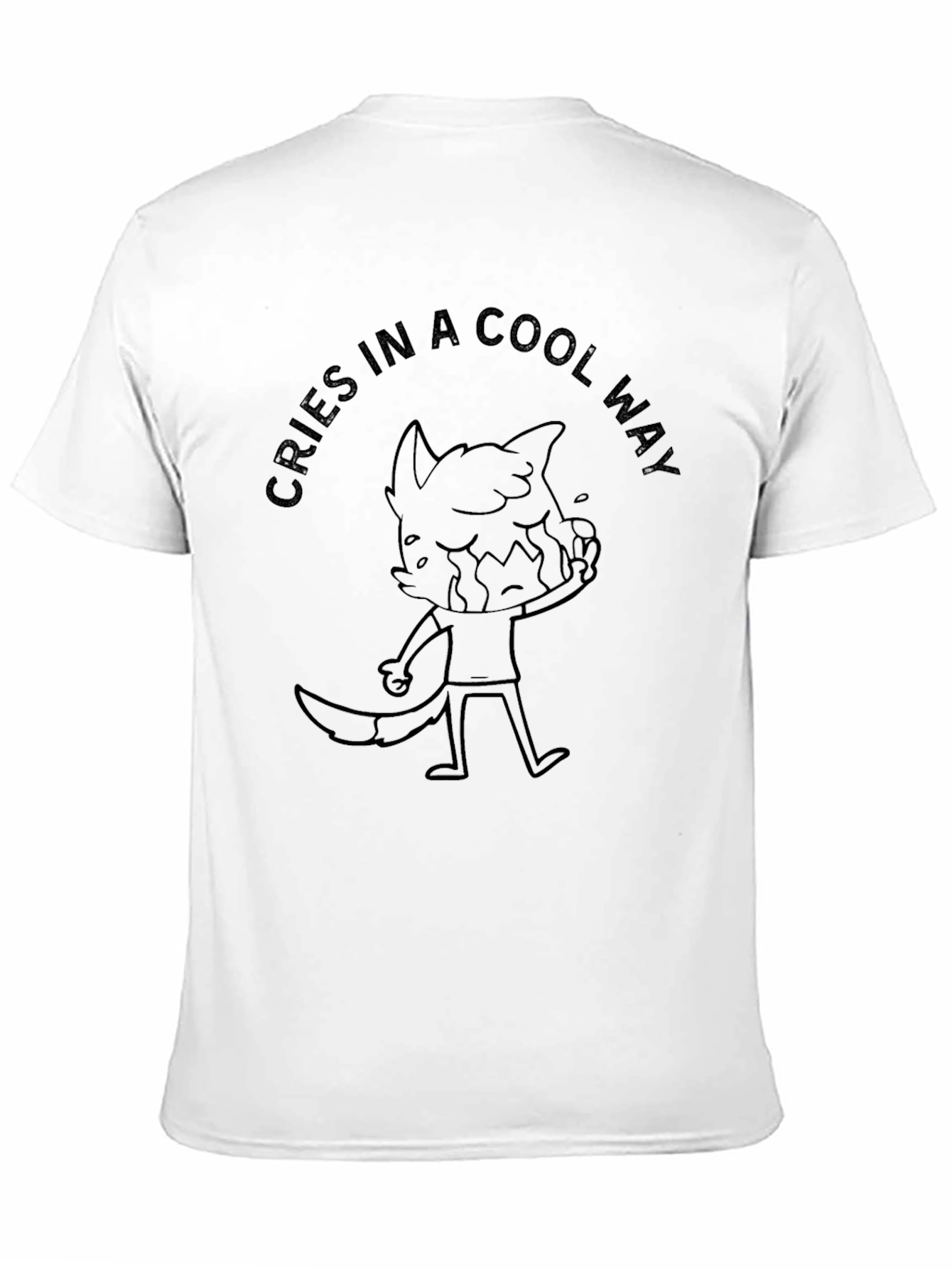Cries in a Cool Way Black Graphic Tee