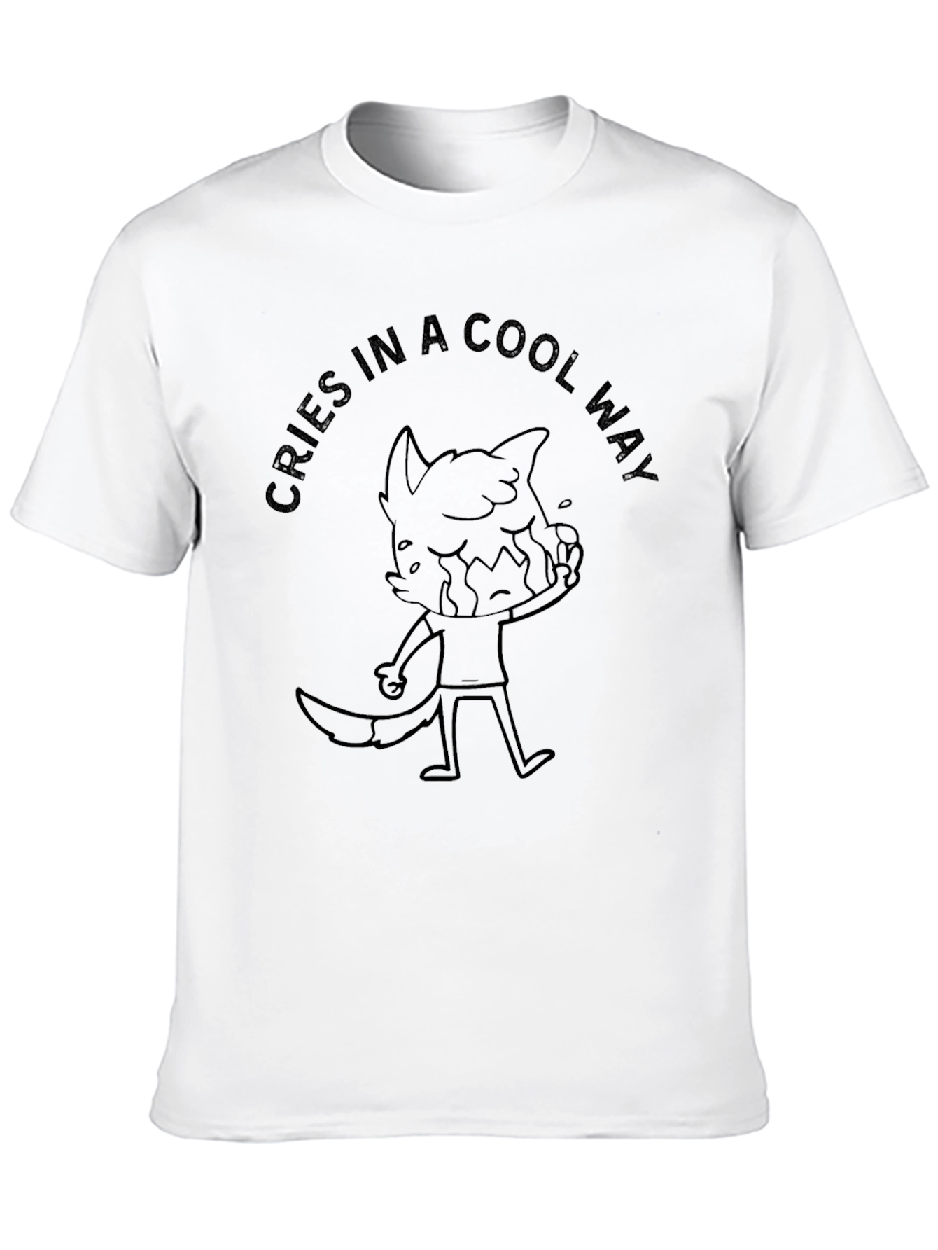 Cries in a Cool Way Black Graphic Tee