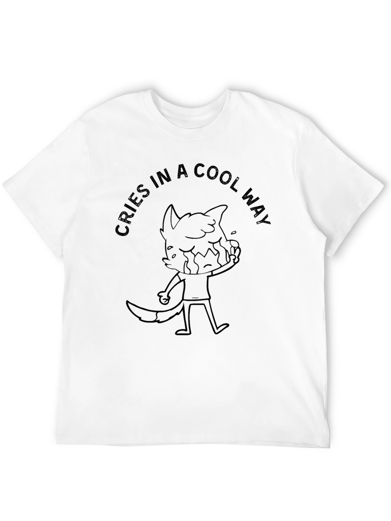 Cries in a Cool Way Black Graphic Tee