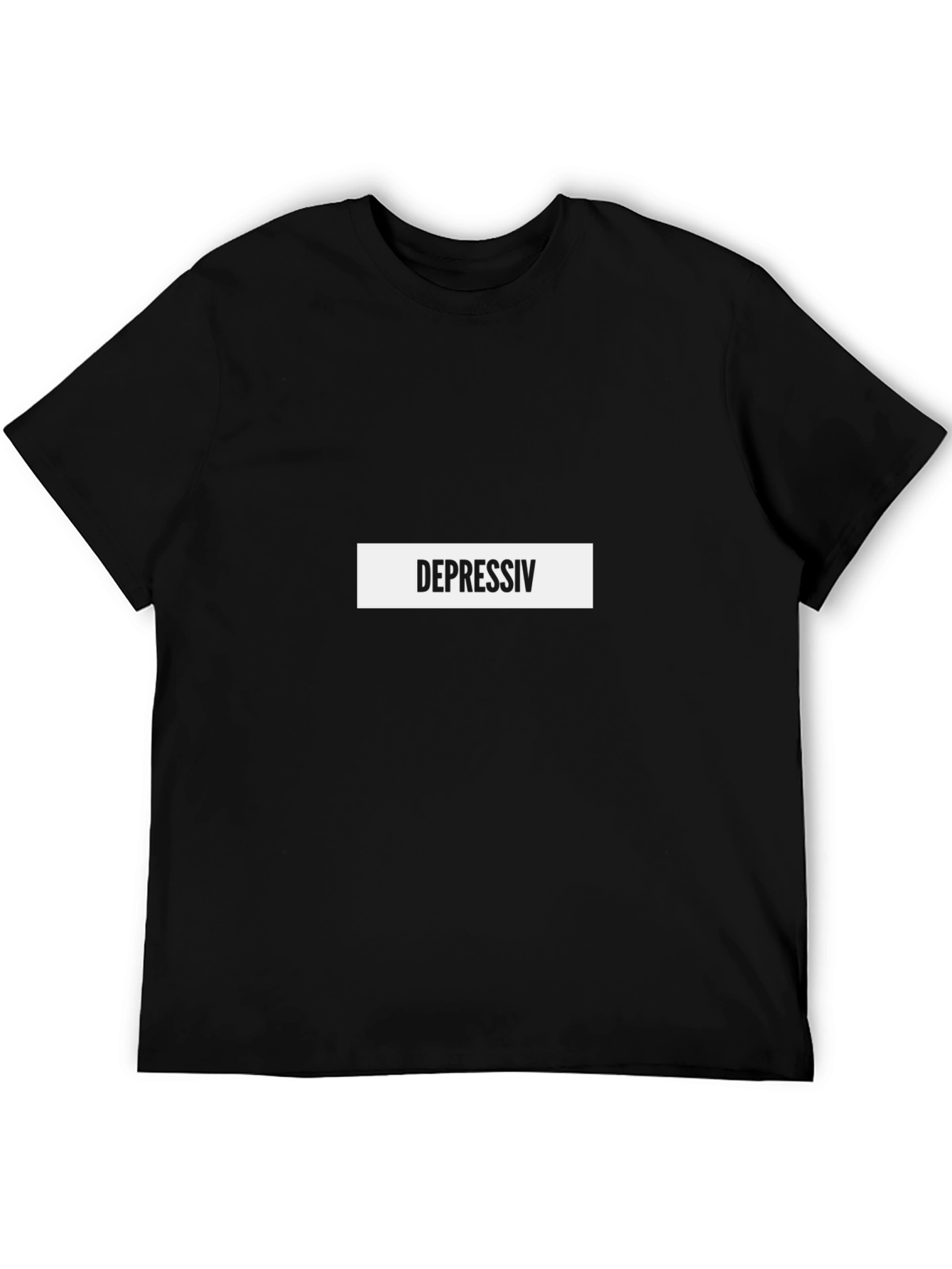 Depressiv Graphic Black Tee - Trendy Casual Style