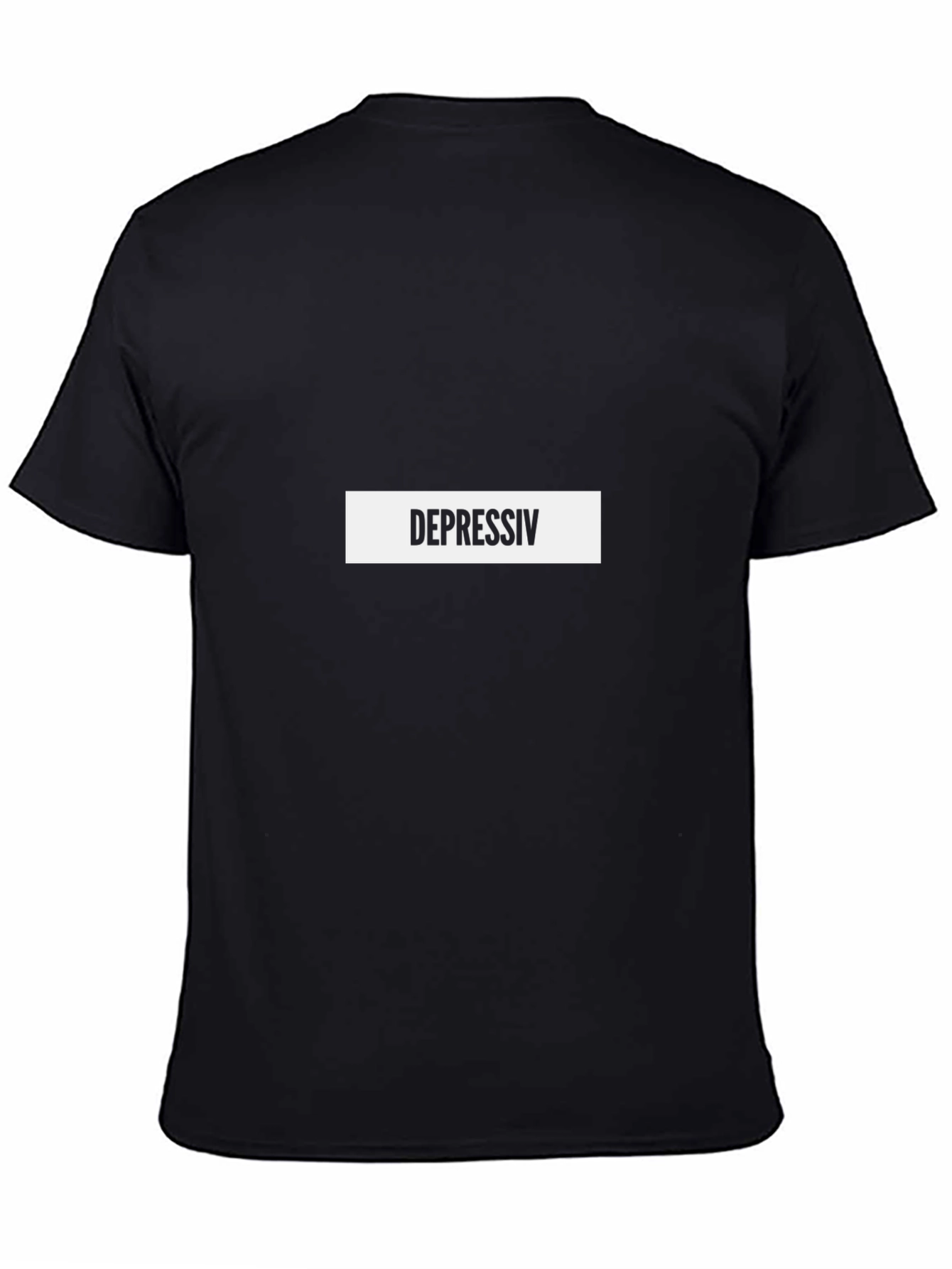 Depressiv Graphic Black Tee - Trendy Casual Style