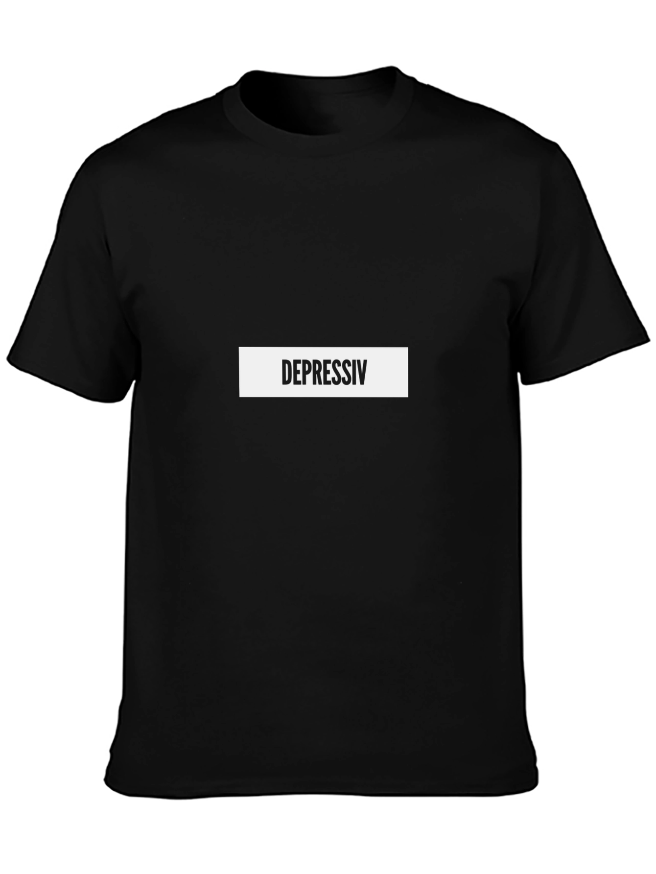 Depressiv Graphic Black Tee - Trendy Casual Style