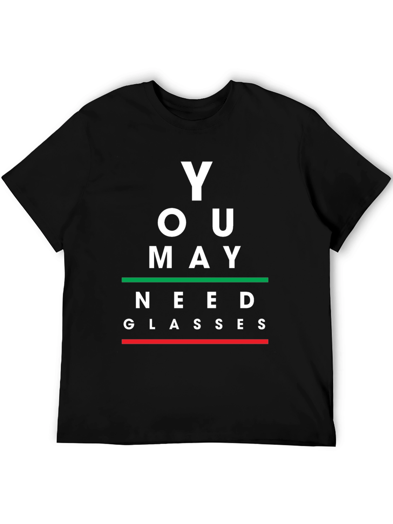 You May Need Glasses Black Graphic Tee