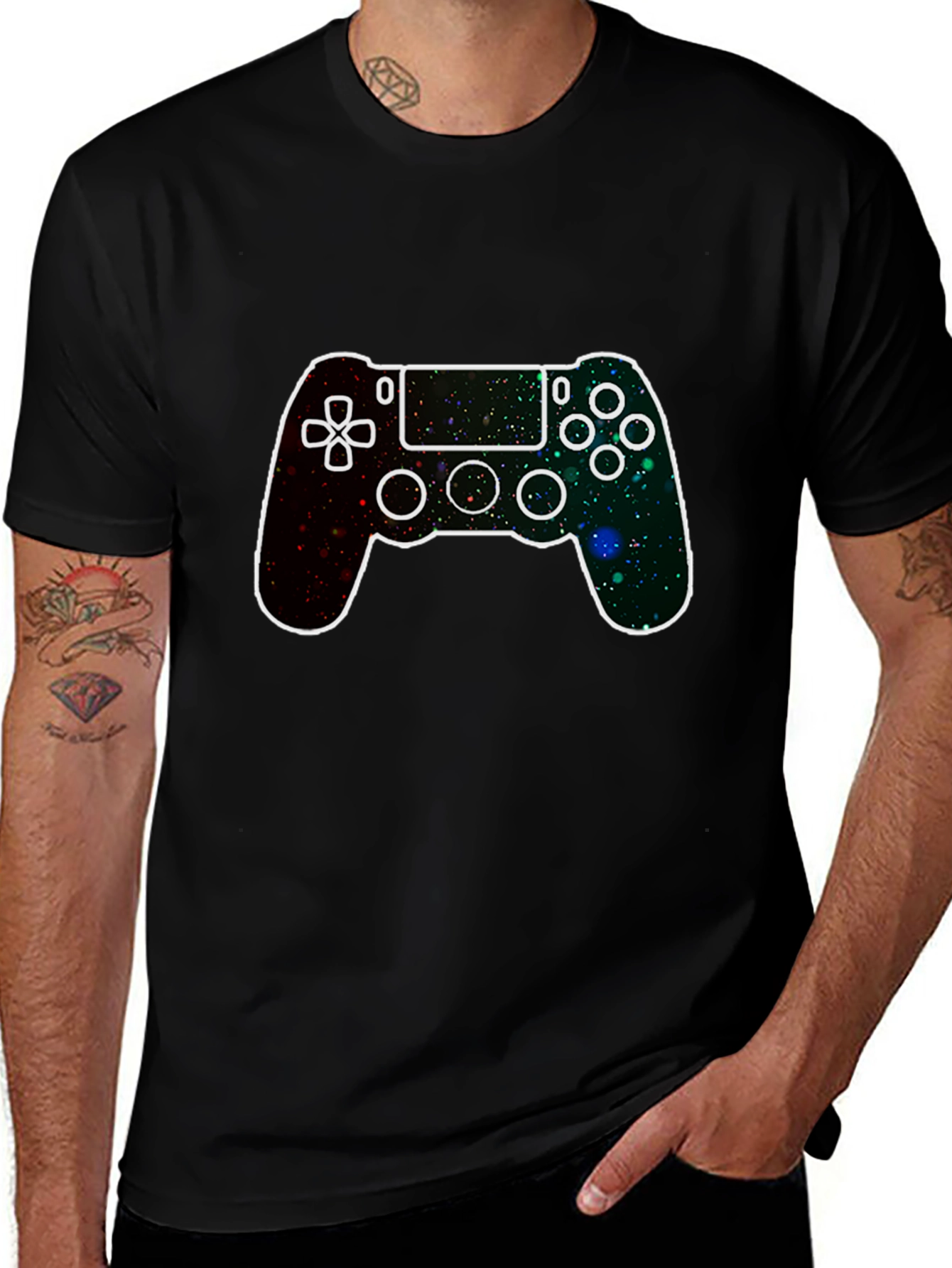Gaming Galaxy Controller T-Shirt - Black