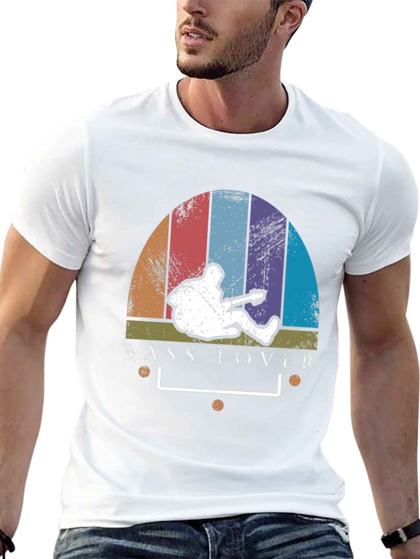 Retro Bass Lover T-Shirt - Musician Tee