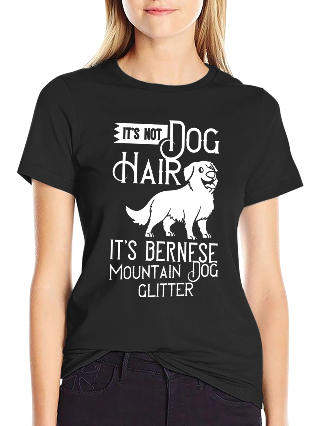 Bernese Mountain Dog Glitter T-Shirt