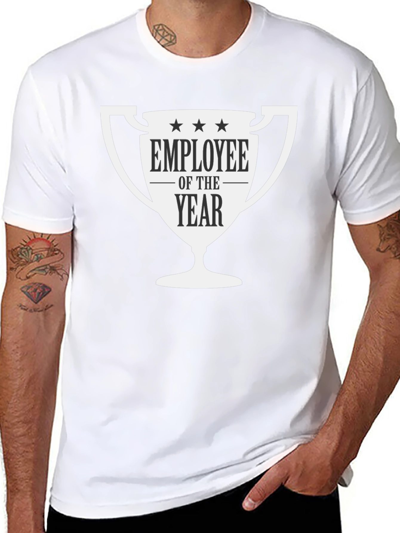 Employee of the Year Graphic Tee - Black