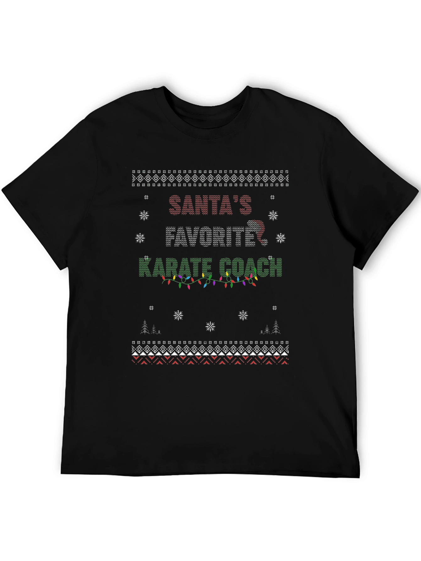 Santas Favorite Karate Coach Christmas T-Shirt