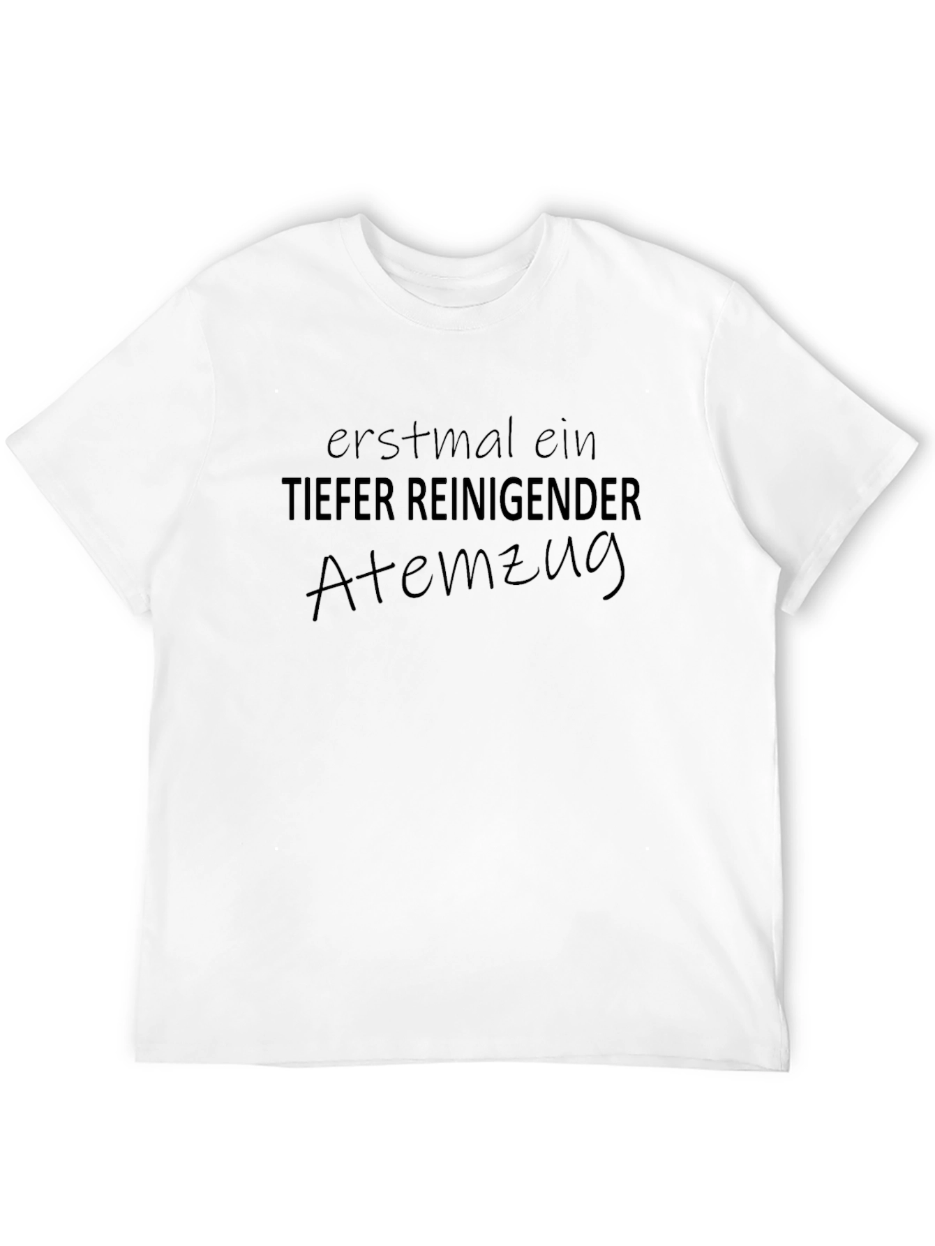 Black T-Shirt with German Text Design