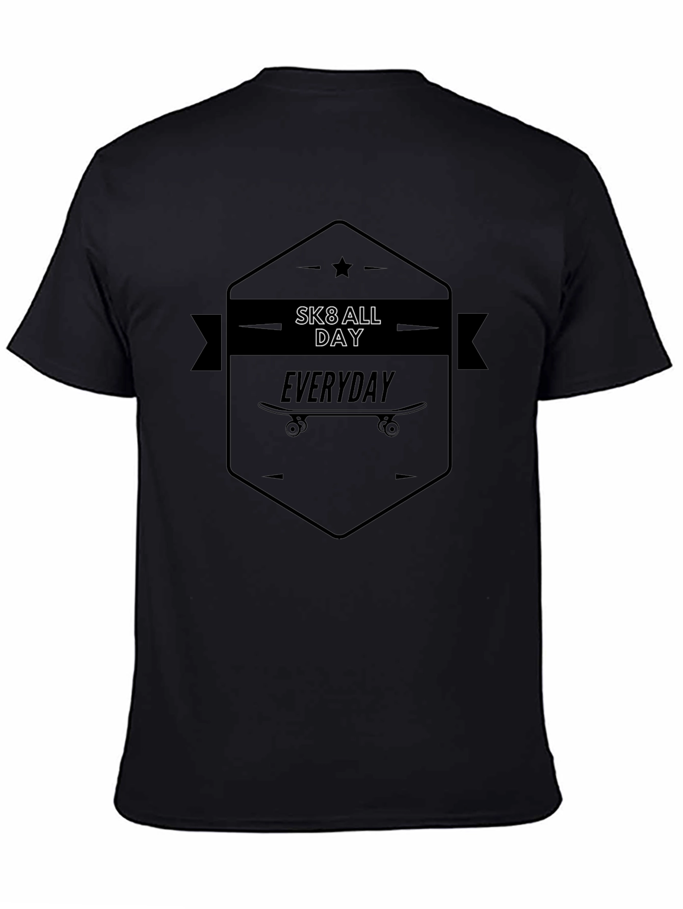 Sk8 All Day Everyday Black T-Shirt